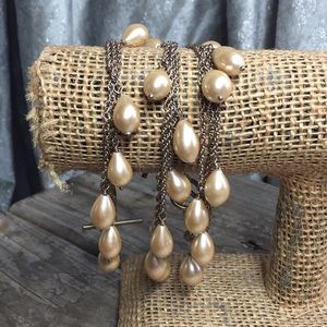 Lot of 3 Dangle Pearl Bracelets Liz Claiborne